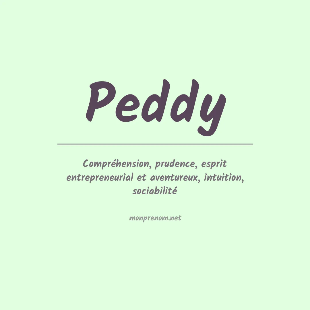 Signification du Prénom Peddy