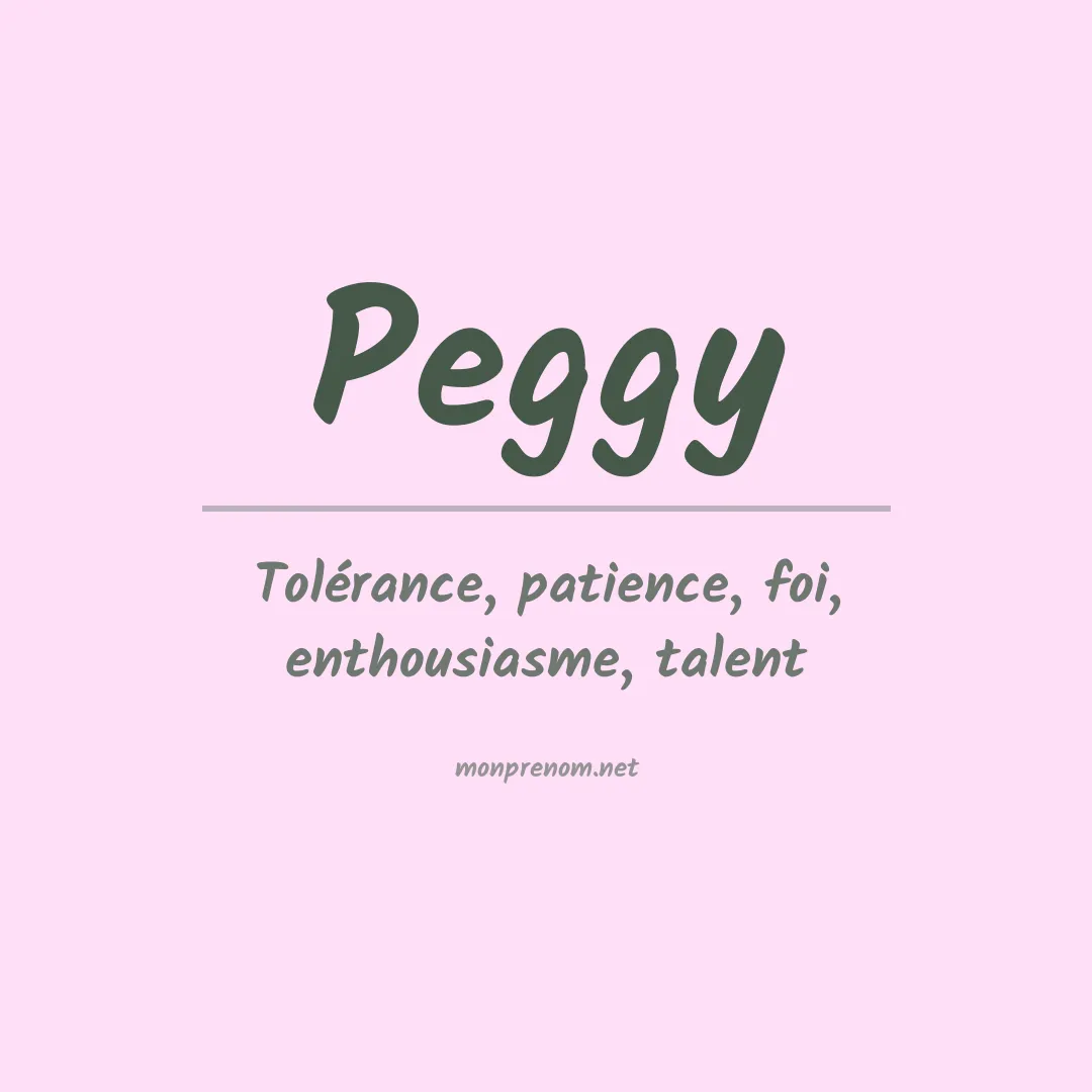 Signification du Prénom Peggy