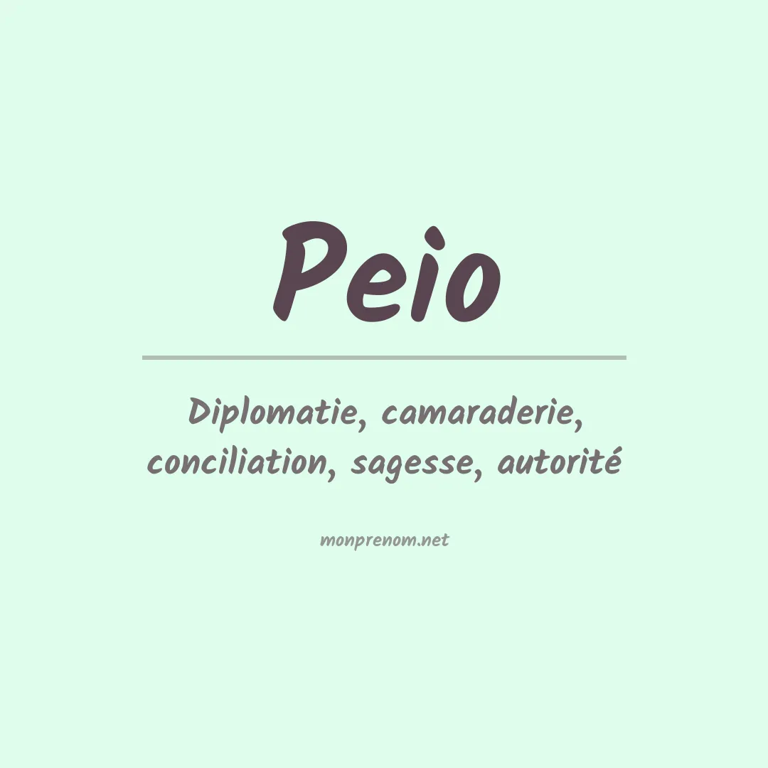 Signification du Prénom Peio Signification du Prénom Peio
