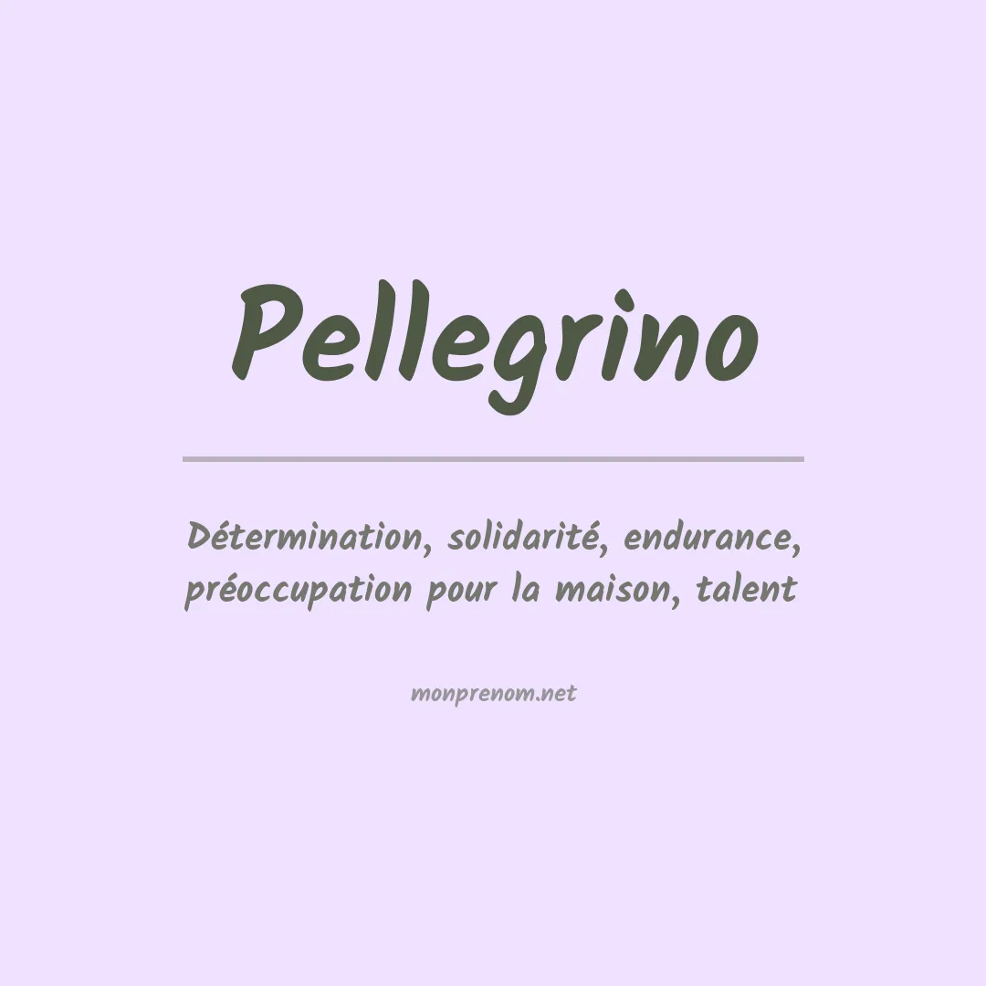Signification du Prénom Pellegrino