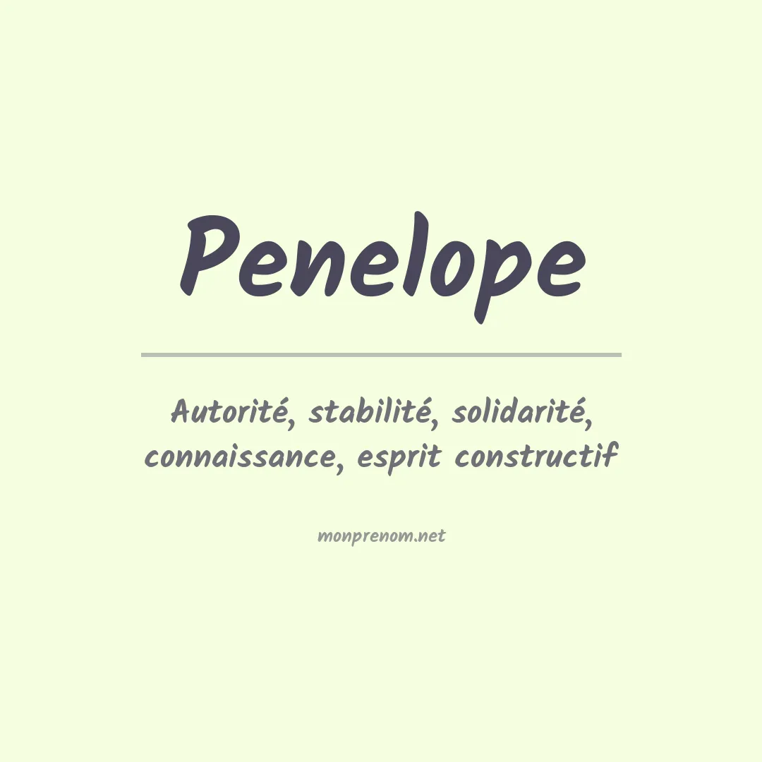 Signification du Prénom Penelope