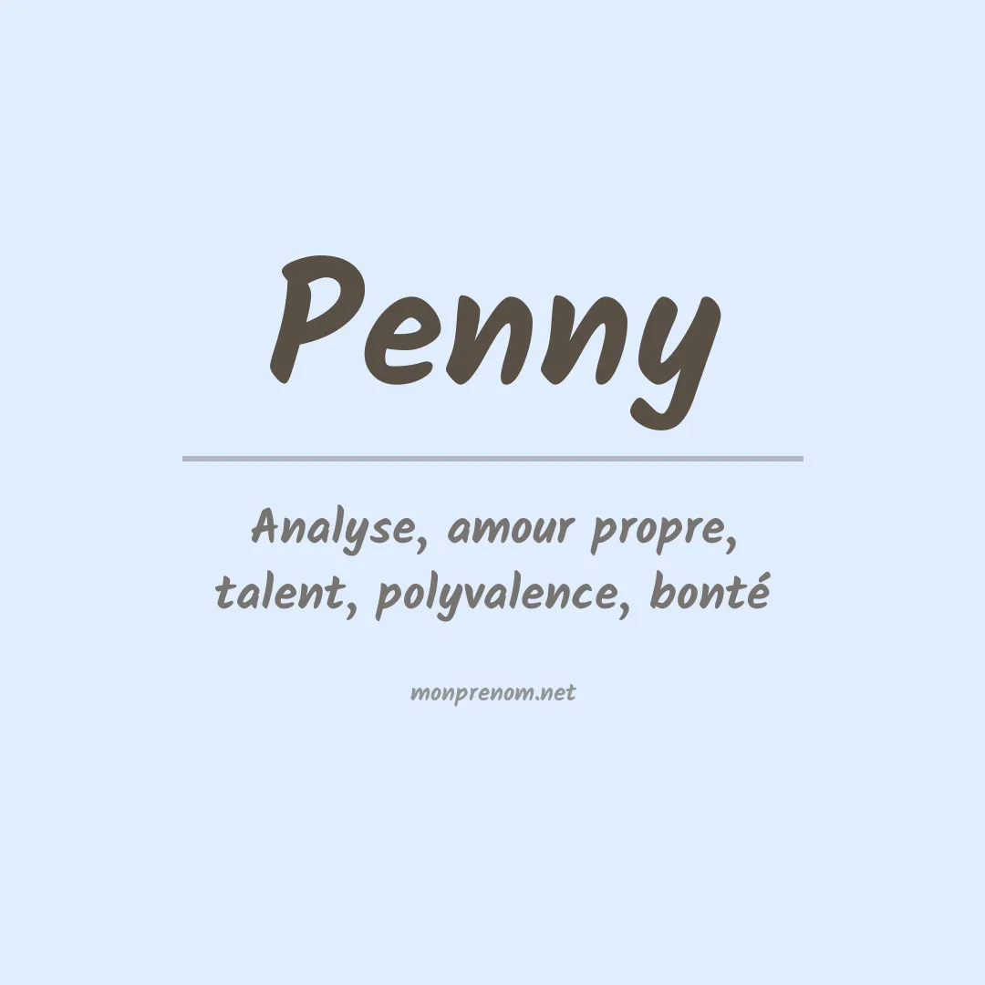 Signification du Prénom Penny
