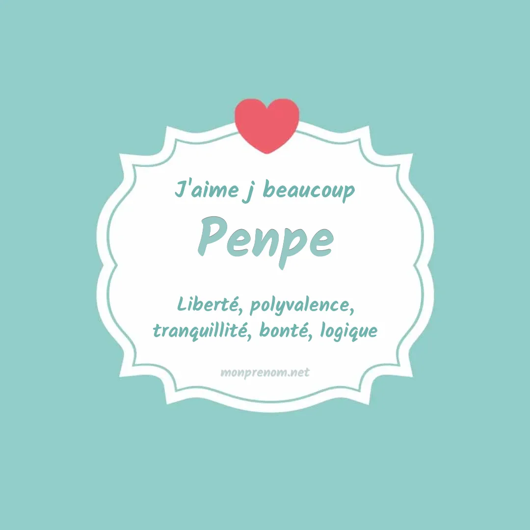 j'aime beaucoup Penpe