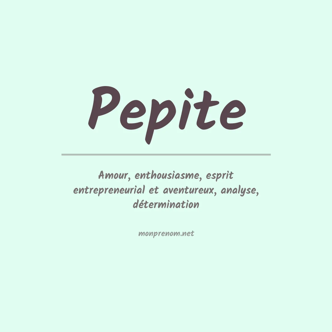 Signification du Prénom Pepite Signification du Prénom Pepite