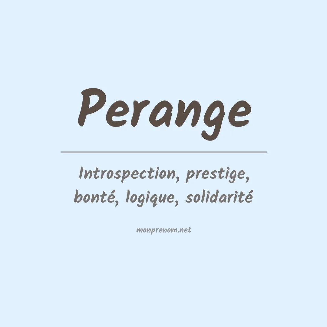 PrénomPerange