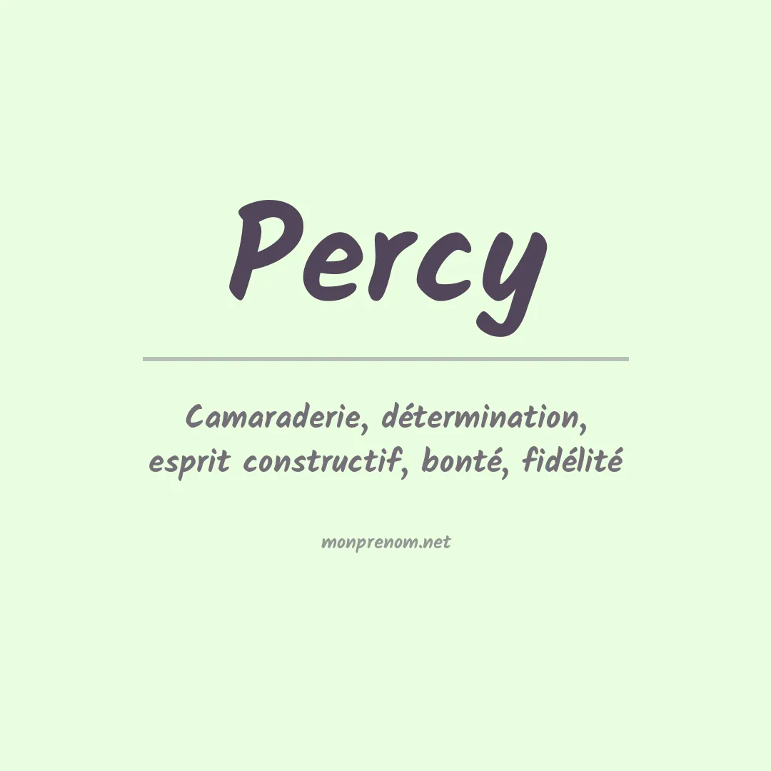Signification du Prénom Percy