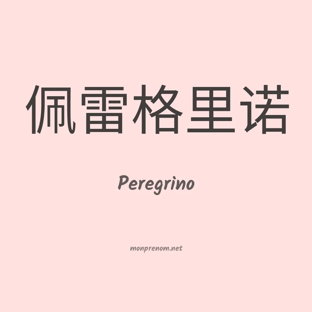 Peregrino en chino