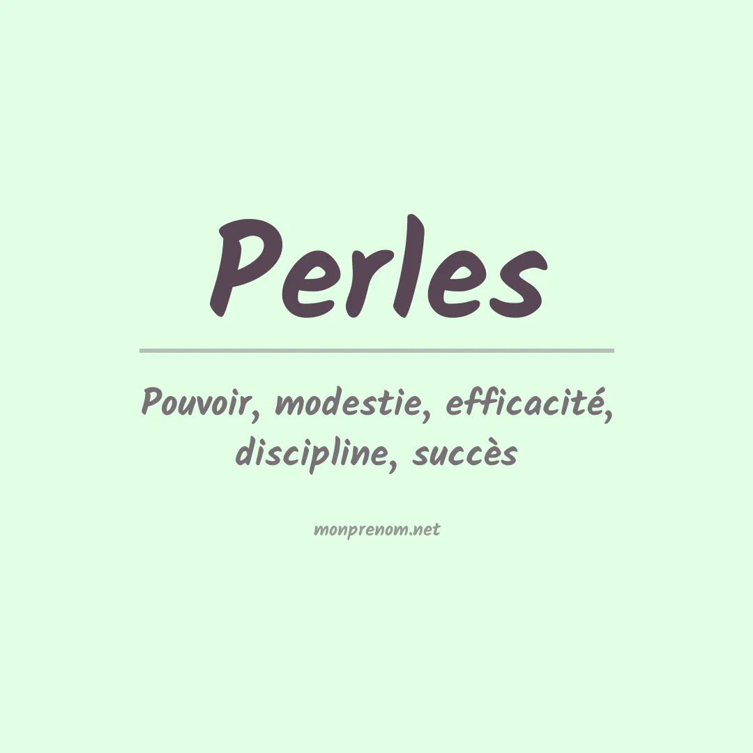 Signification du Prénom Perles Signification du Prénom Perles