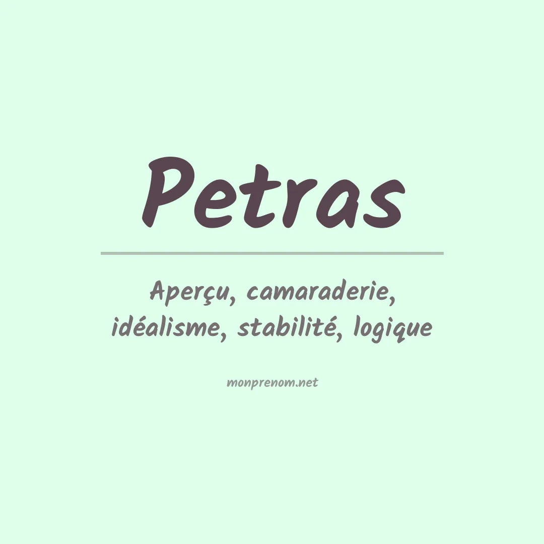 Signification du Prénom Petras