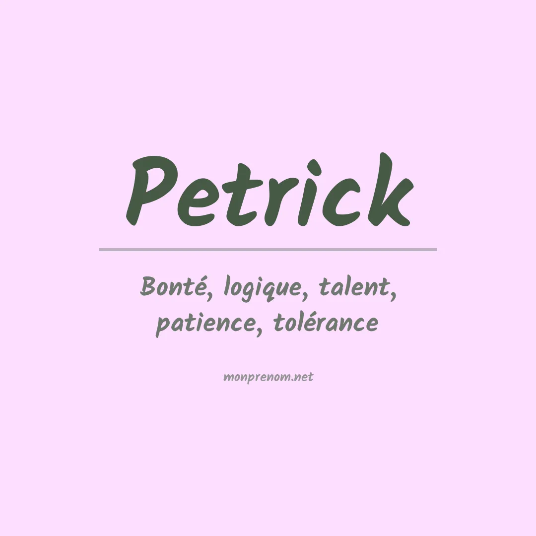 Signification du Prénom Petrick