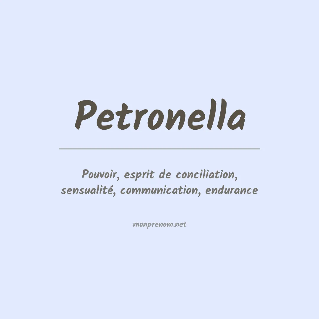 Signification du Prénom Petronella