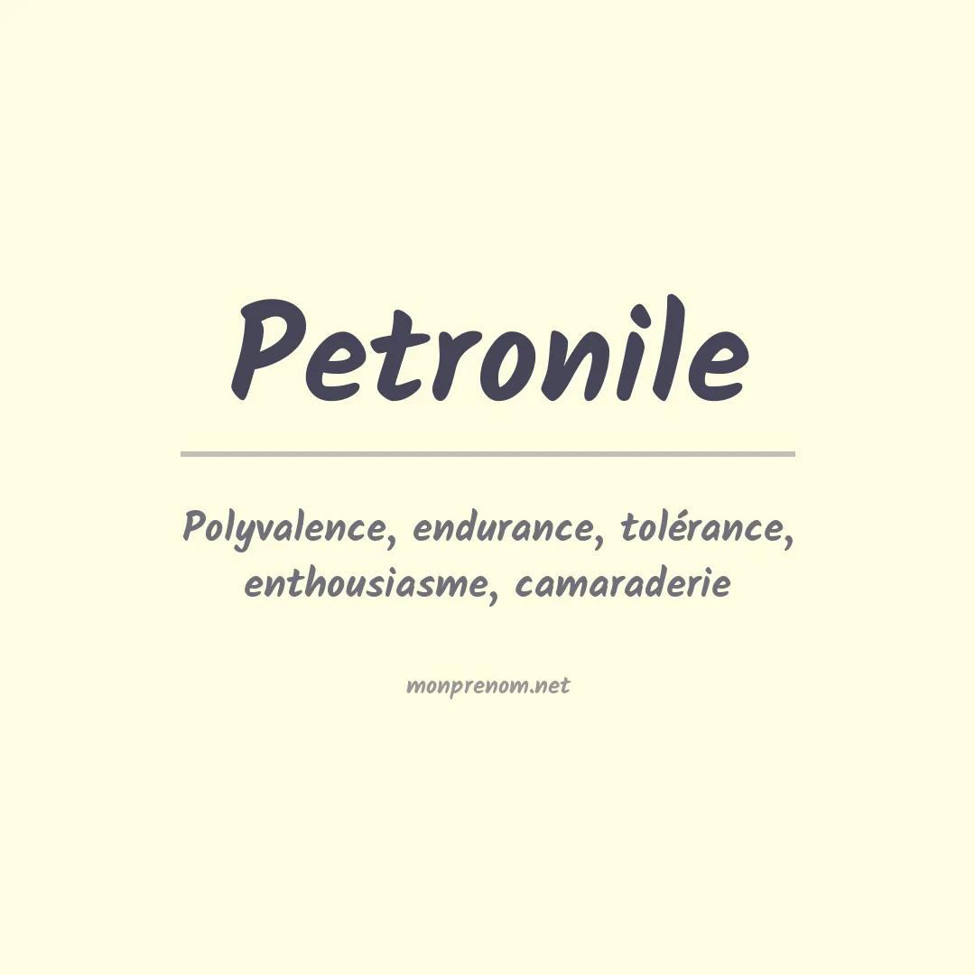 Signification du Prénom Petronile Signification du Prénom Petronile