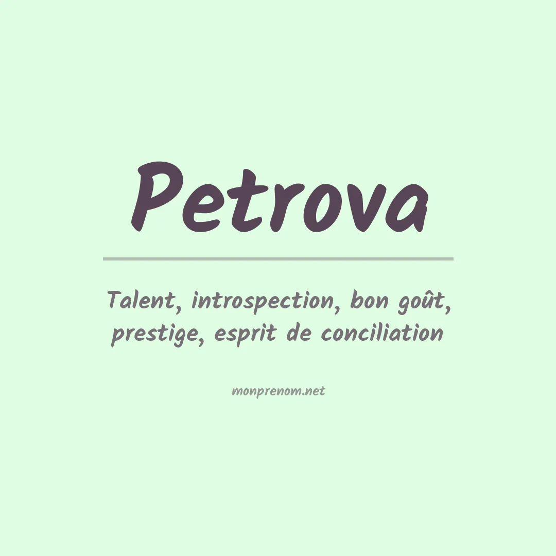 Signification du Prénom Petrova Signification du Prénom Petrova