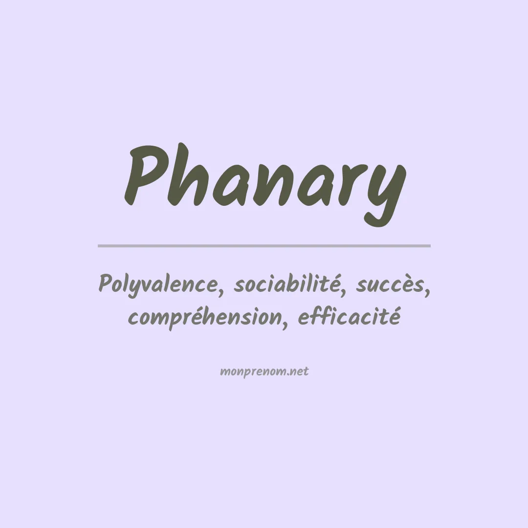 Signification du Prénom Phanary Signification du Prénom Phanary