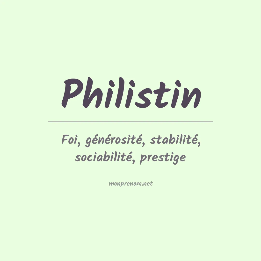 Signification du Prénom Philistin Signification du Prénom Philistin