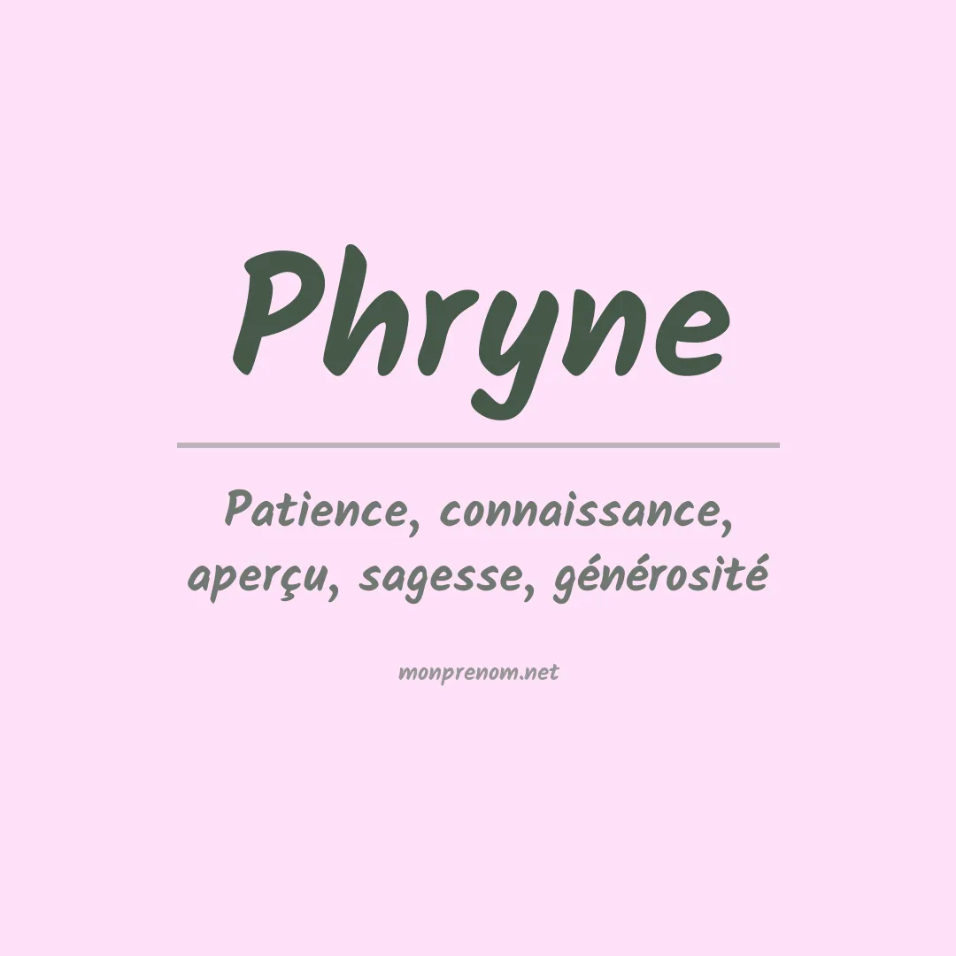 Signification du Prénom Phryne Signification du Prénom Phryne