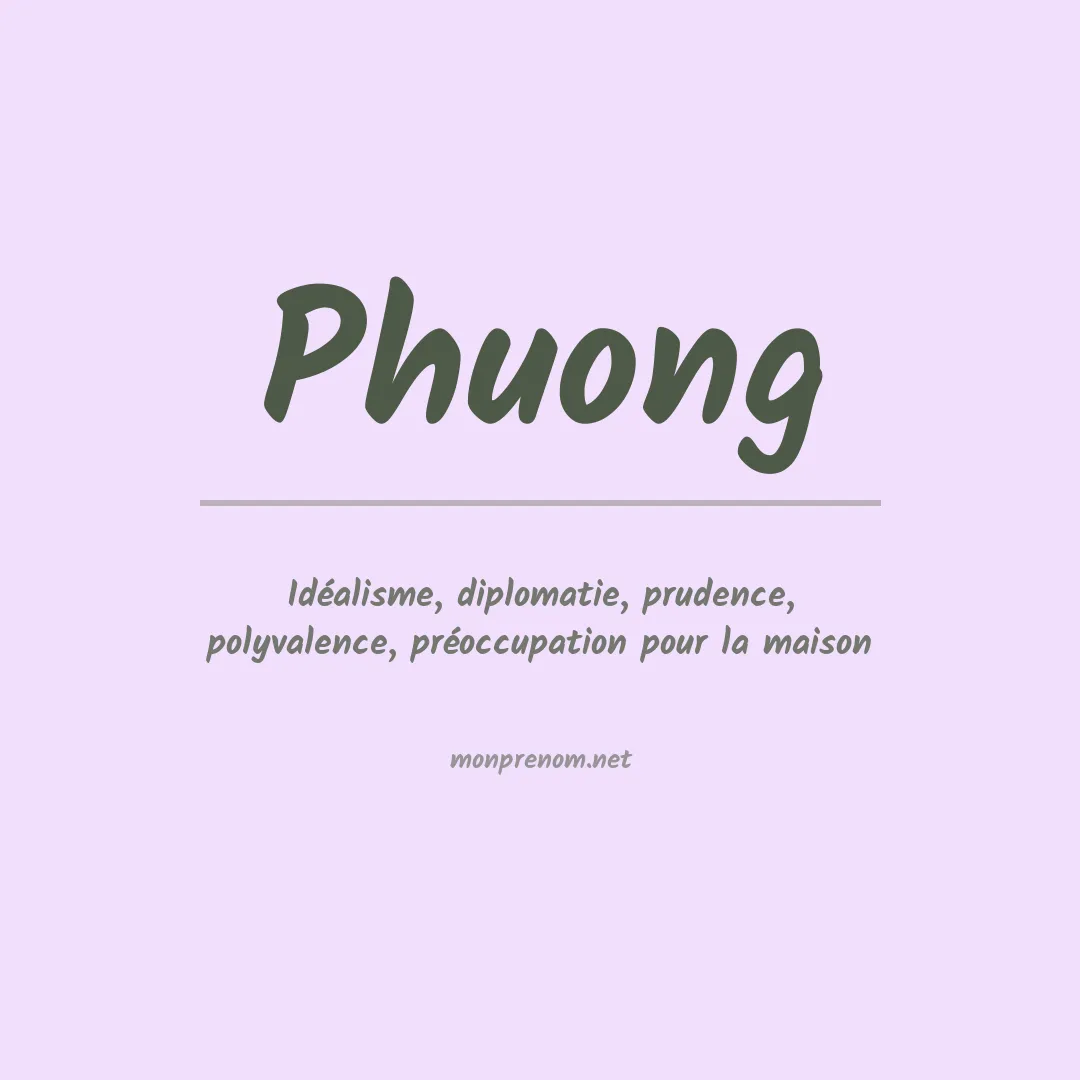 Signification du Prénom Phuong