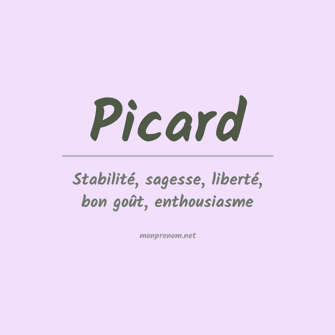 Signification du Prénom Picard