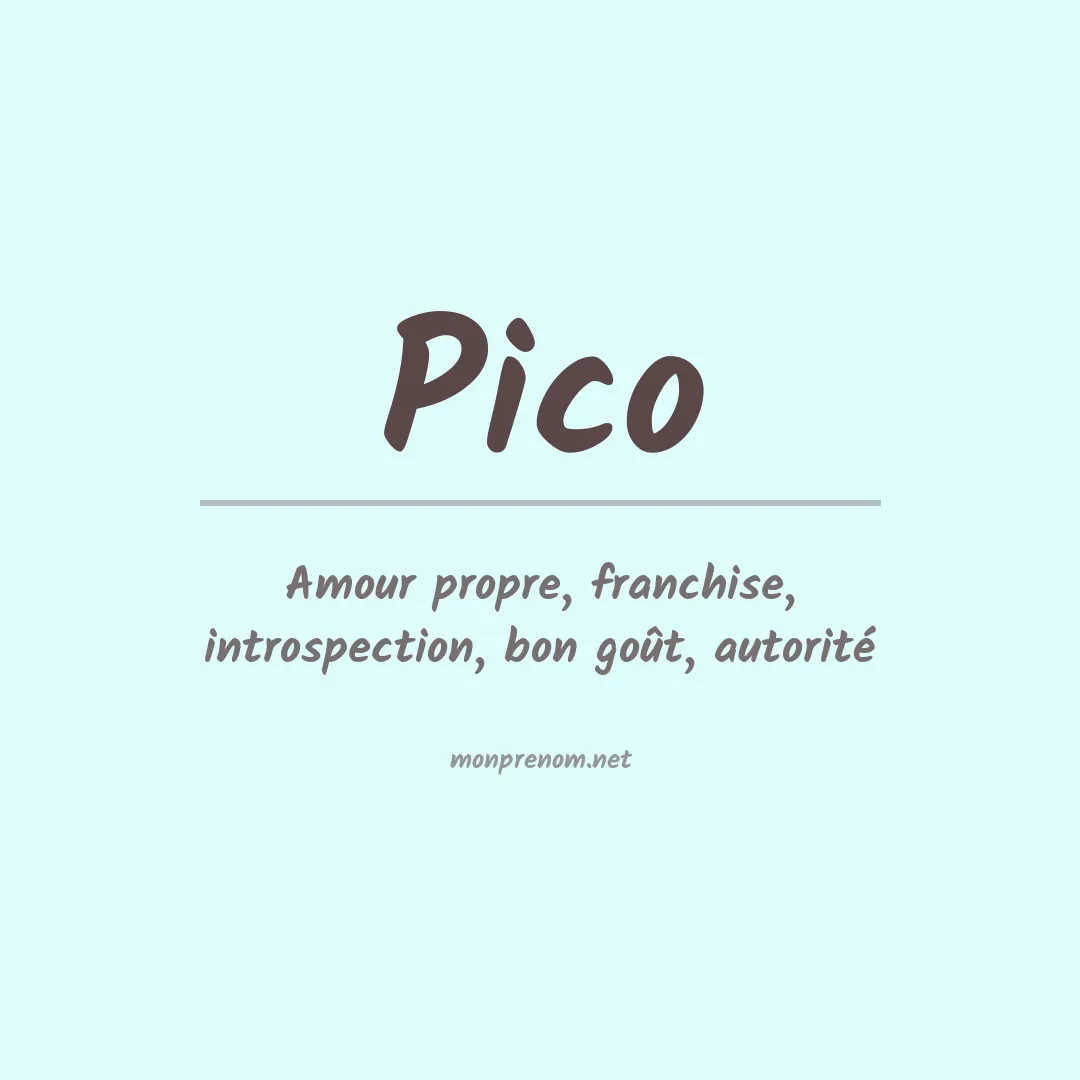 Signification du Prénom Pico