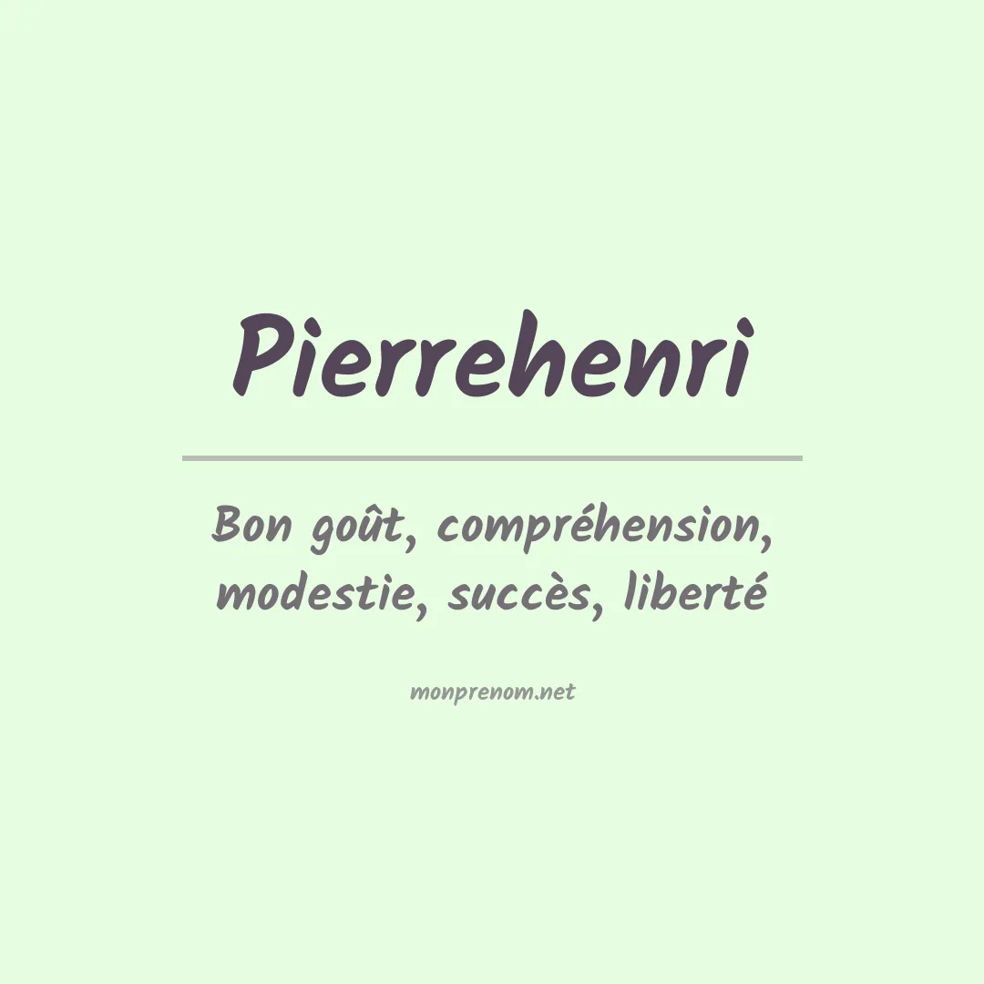 PrénomPierrehenri