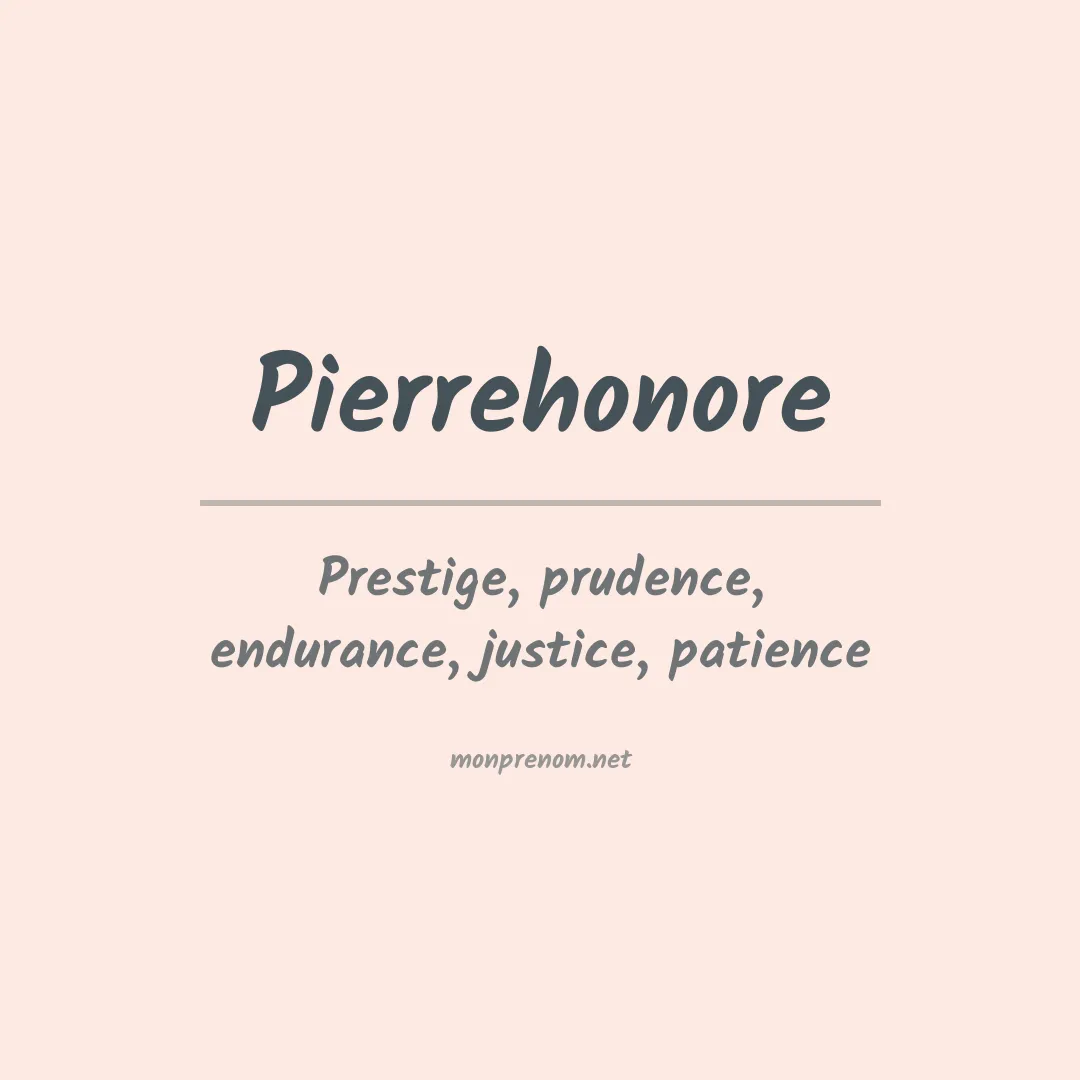 PrénomPierrehonore