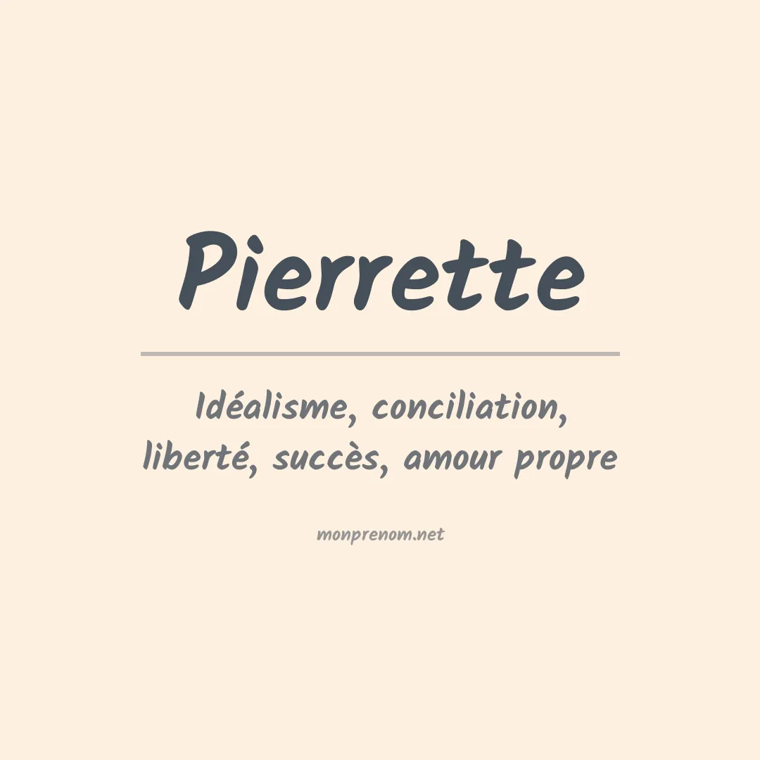 Signification du Prénom Pierrette