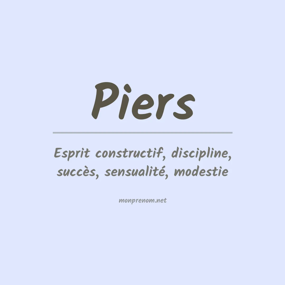 Signification du Prénom Piers