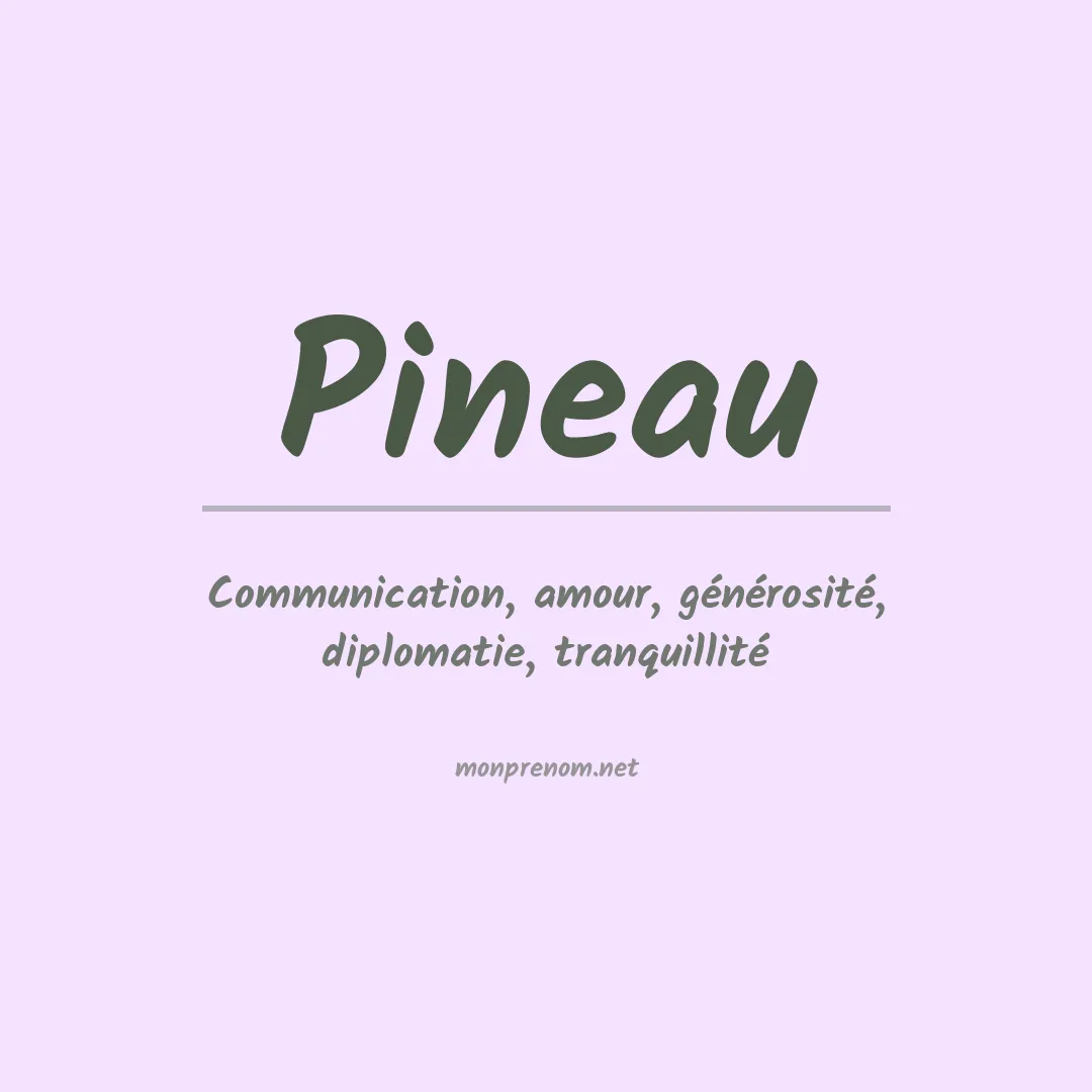 Signification du Prénom Pineau