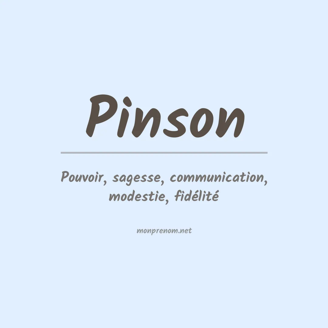 Signification du Prénom Pinson