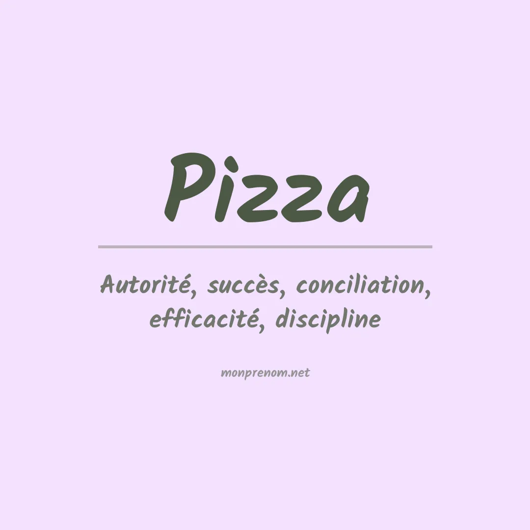 Signification du Prénom Pizza