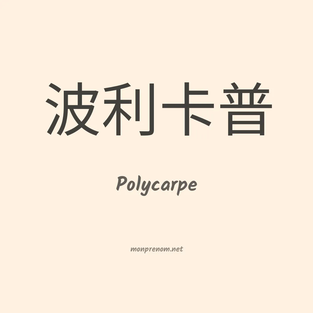 Polycarpe en chino