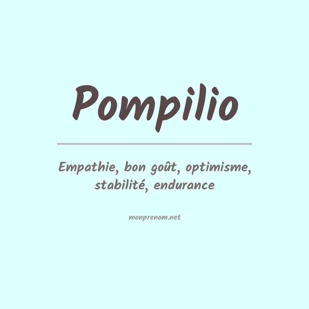 Signification du Prénom Pompilio