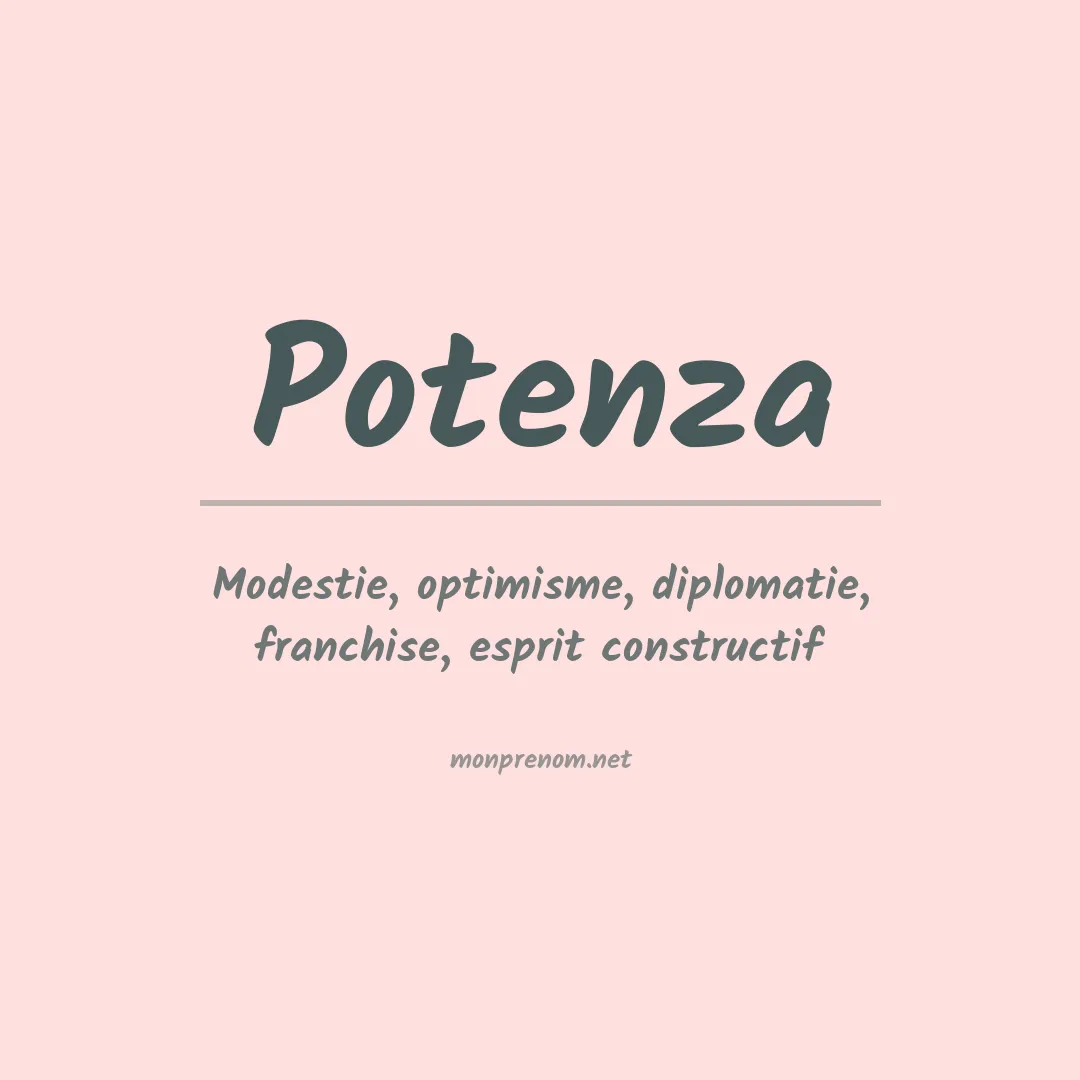 Signification du Prénom Potenza