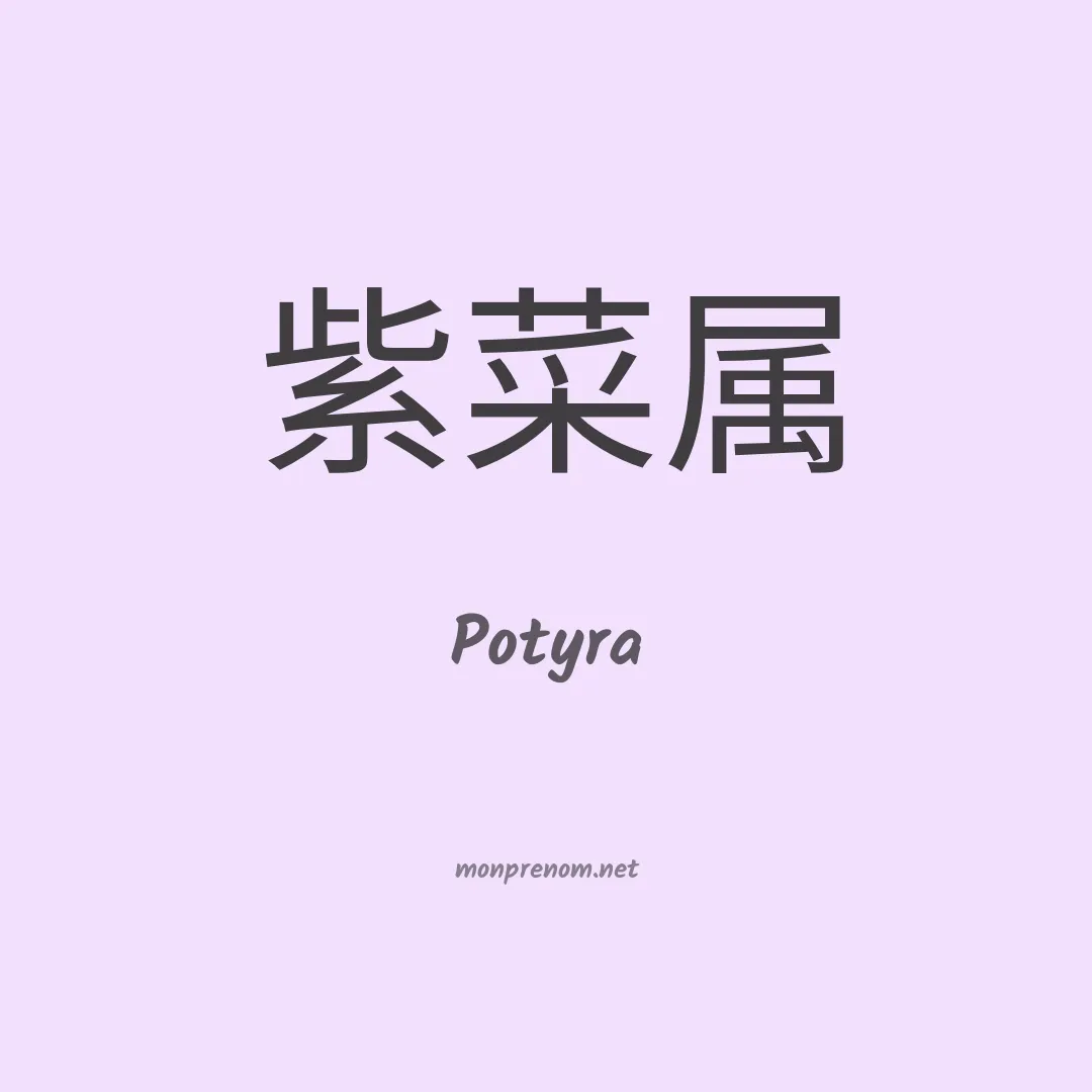 Potyra en chino