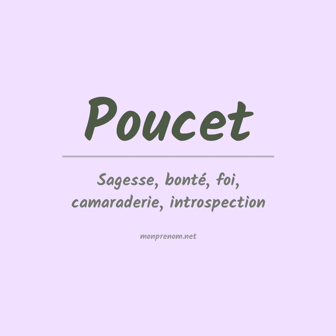 Signification du Prénom Poucet