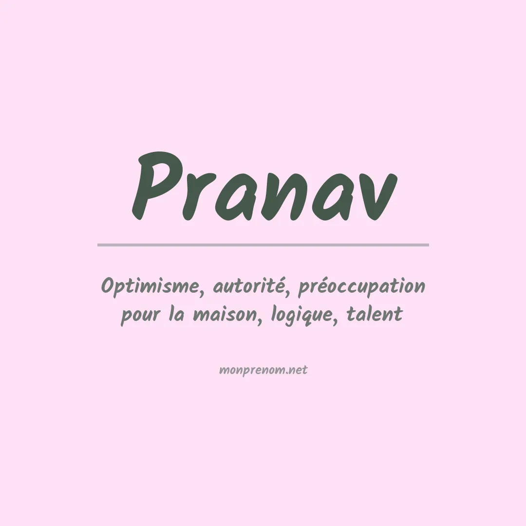 Signification du Prénom Pranav