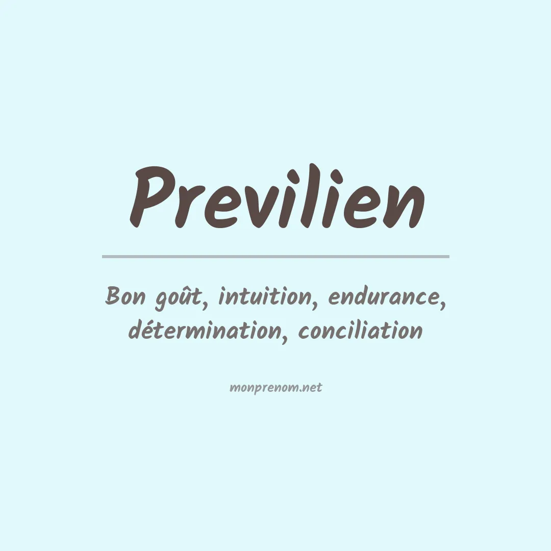 Signification du Prénom Previlien Signification du Prénom Previlien