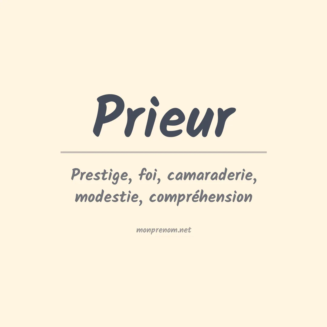 Signification du Prénom Prieur