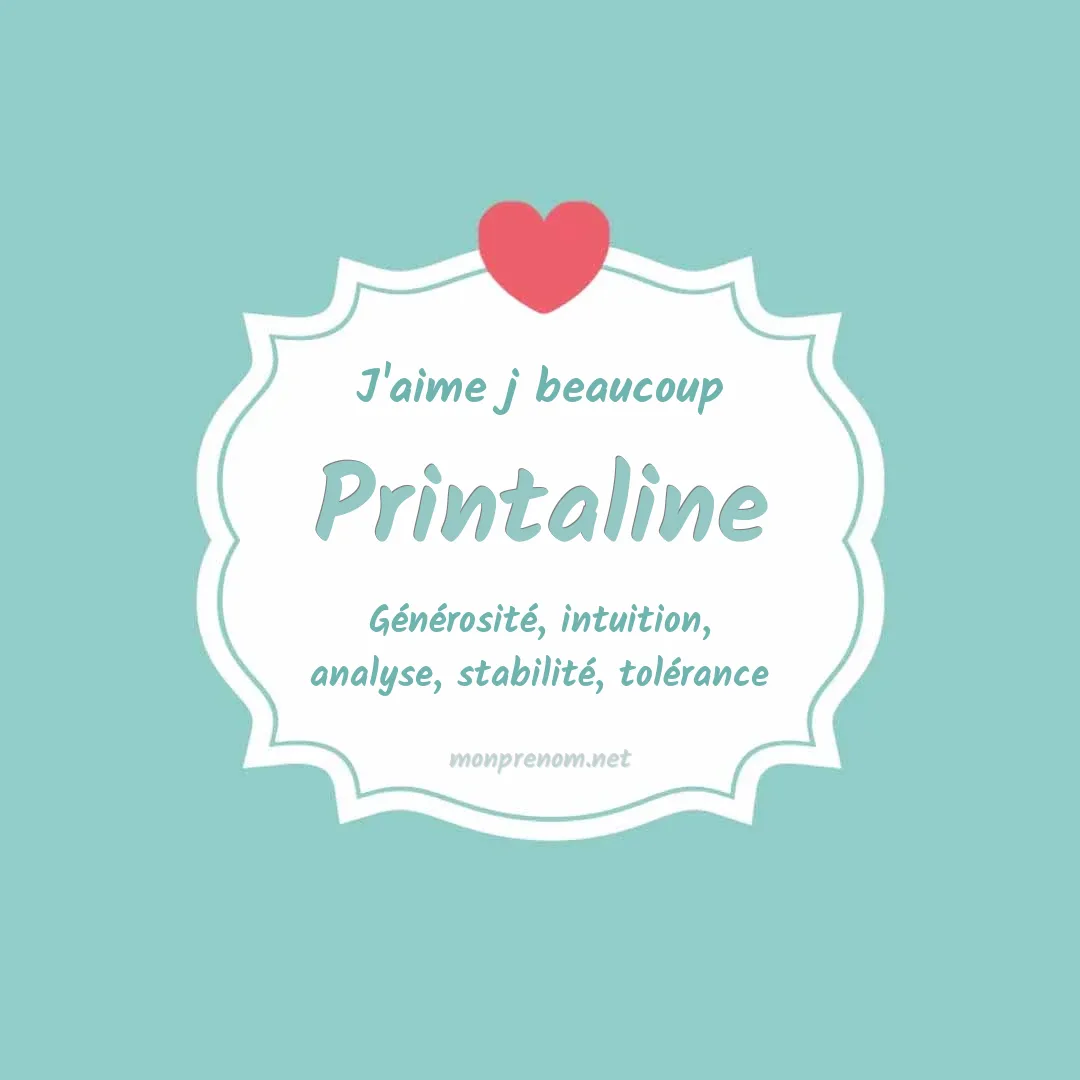 j'aime beaucoup Printaline