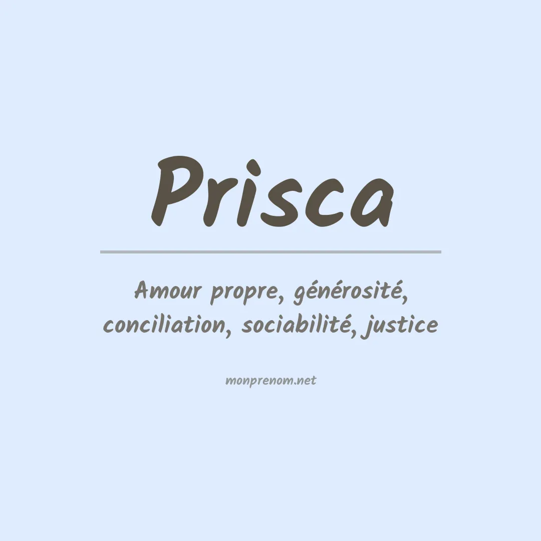 Signification du Prénom Prisca