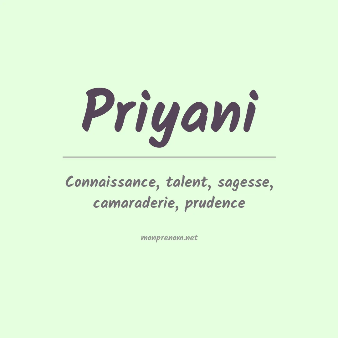 Signification du Prénom Priyani Signification du Prénom Priyani