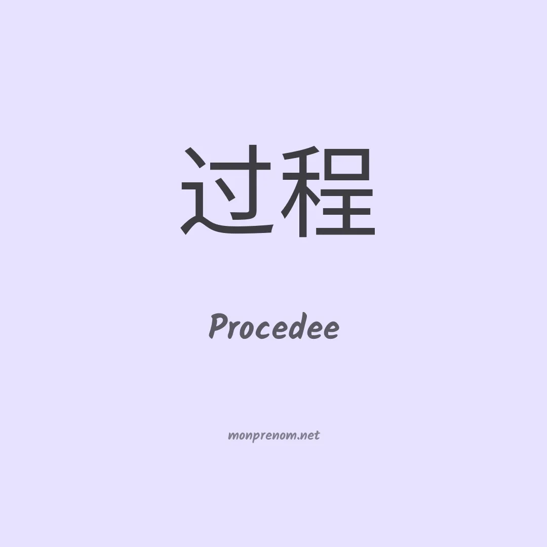 Procedee en chino