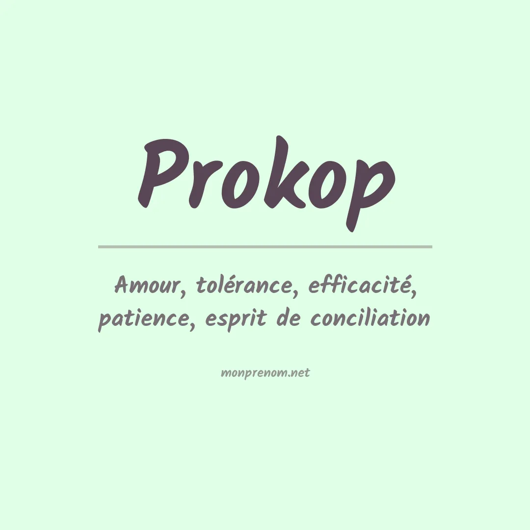 Signification du Prénom Prokop