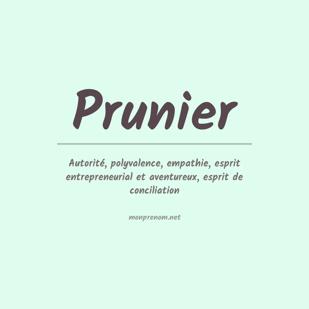 Signification du Prénom Prunier