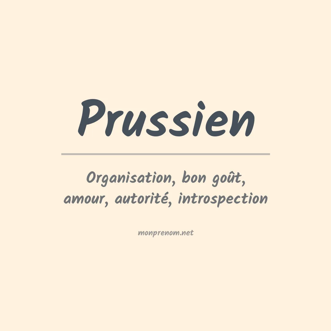 Signification du Prénom Prussien Signification du Prénom Prussien