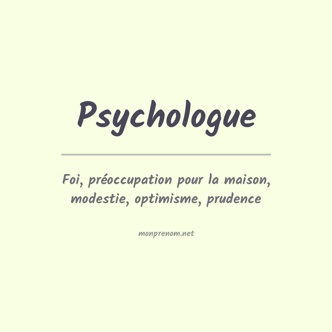 Signification du Prénom Psychologue Signification du Prénom Psychologue