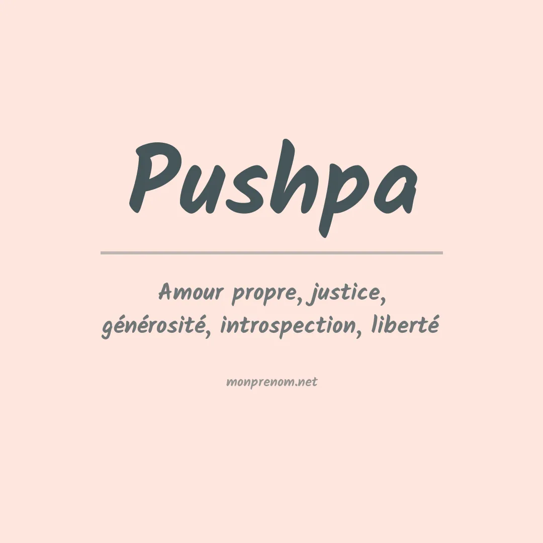 Signification du Prénom Pushpa