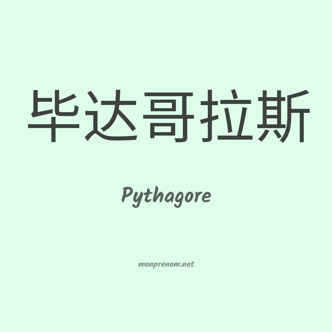 Pythagore en chino