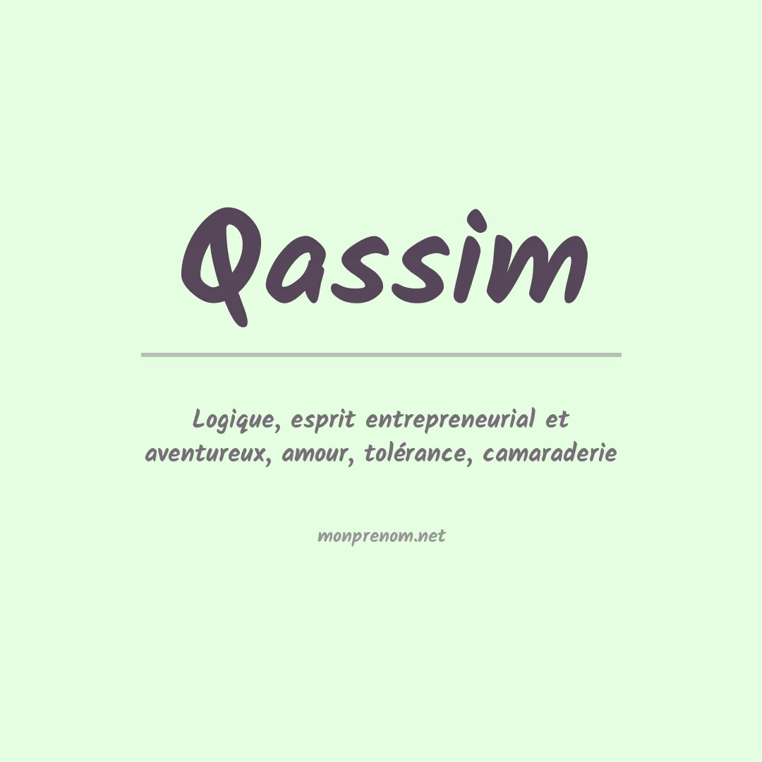 Signification du Prénom Qassim