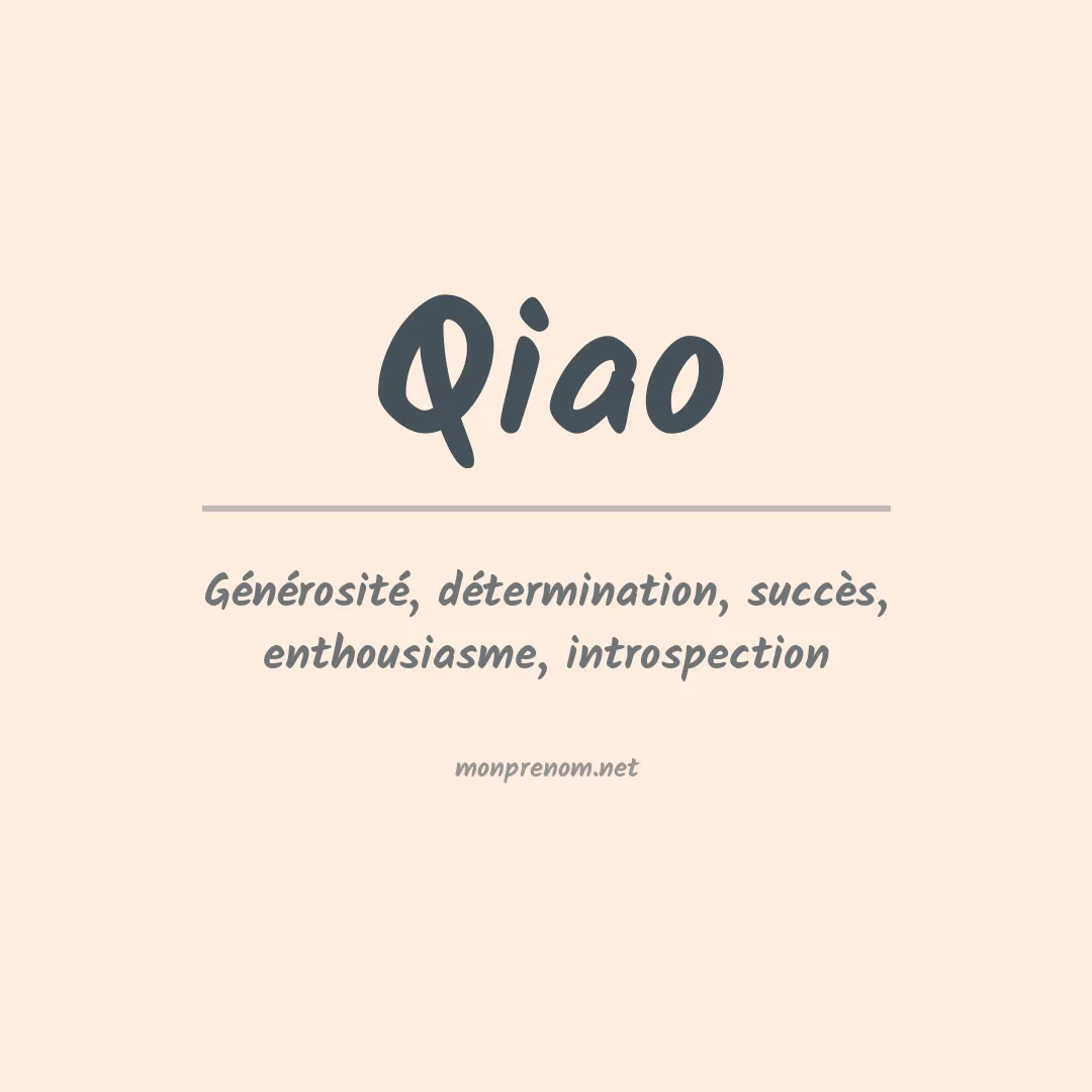 Signification du Prénom Qiao